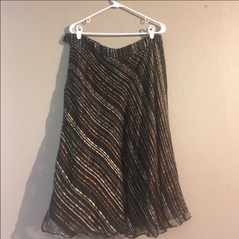 BLACK BROWN WHITE JONES NEW YORK SIZE 14 SKIRT
